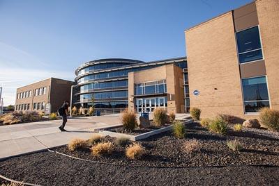 Student Walking on Campus